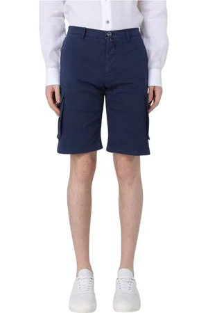 Kiton Korte broeken, Heren, Blauw, W33, Wol, Klassieke wollen broek voor heren