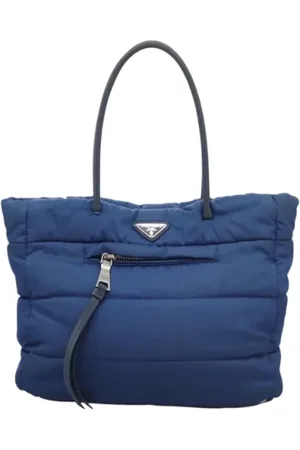 Prada Pre-owned, Dames, Blauw, ONE Size, Nylon, Pre-owned Nylon handbags