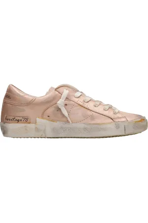 Philippe model Schoenen, Dames, Oranje, 39 EU, Leer, Koperen Leren Sneakers