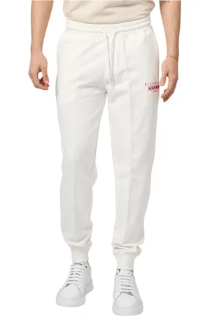 John Richmond Broeken, Heren, Wit, XL, Katoen, Witte elastische enkelbroek