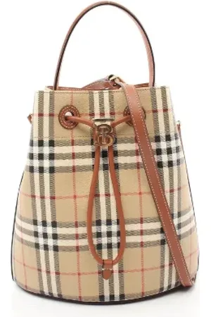 Burberry Pre-owned, Dames, , ONE Size, Leer, Tweedehands Canvas handtassen