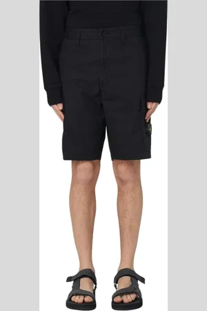 Stone Island Korte broeken, Heren, Zwart, W33, Minimalistische Op Maat Gemaakte Shorts voor Mannen
