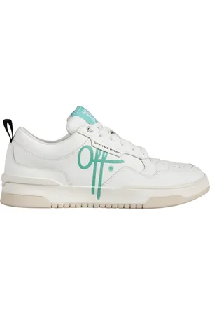 OFF THE PITCH Schoenen, Heren, Wit, 46 EU, Leer, Zachte Action Leren Sneakers Wit/Blauw