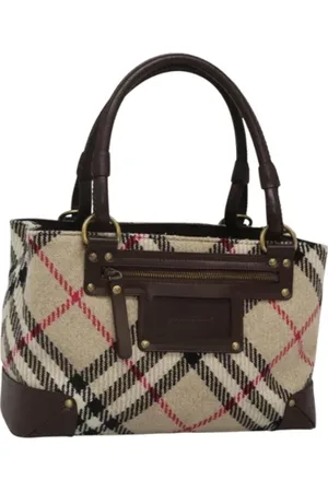 Burberry Pre-owned, Dames, , ONE Size, Wol, Pre-owned Wool handbags