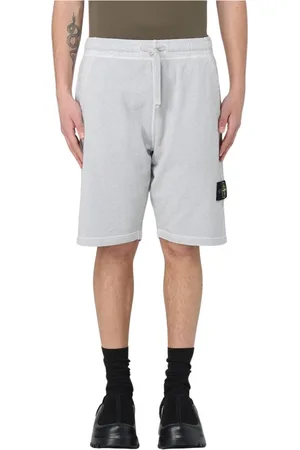 Stone Island Korte broeken, Heren, Grijs, XL, Katoen, Moderne Zwarte Shorts voor Mannen