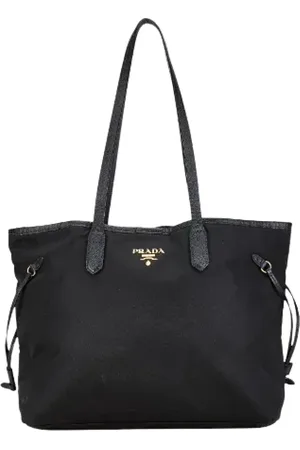 Prada Pre-owned, Dames, Zwart, ONE Size, Leer, Pre-owned Canvas prada-bags