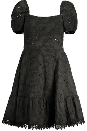Guess Kleedjes, Dames, Zwart, M, Katoen, Zwart Katoenen Jurk