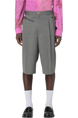 MAGLIANO Korte broeken, Heren, Grijs, S, Relaxed Fit Geplooide Shorts