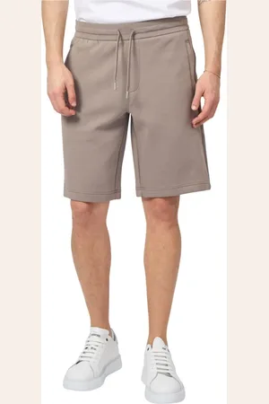 Armani Exchange Korte broeken, Heren, Grijs, L, Katoen, Grijze Shorts met Elastische Taille
