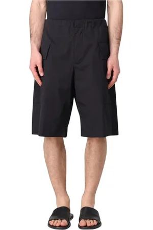 Jil Sander Korte broeken, Heren, Zwart, S, Moderne Op Maat Gemaakte Zwarte Shorts