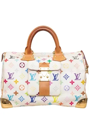 LOUIS VUITTON Pre-owned, Dames, Veelkleurig, ONE Size, Suède, Tweedehands Canvas handtassen