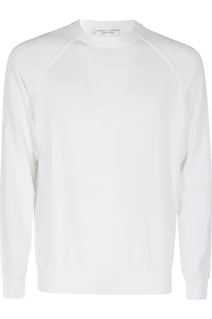 FILIPPO DE LAURENTIIS Truien, Heren, Wit, L, Raglan Crepe Top voor Vrouwen