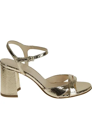 SERGIO LEVANTESI Schoenen, Dames, Geel, 36 EU, Leer, Glenda Sandaal in Aspis Rose Platinum