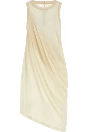 Rick Owens Tops, Heren, Wit, L, Katoen, Anthem Tank Top Wit Katoenen Jersey