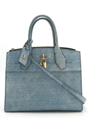 LOUIS VUITTON Pre-owned, Dames, Blauw, ONE Size, Tweedehands Canvas Louis Vuitton tassen