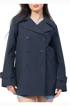 save the duck Mantels, Dames, Blauw, XL, Blauwe Trenchcoat Sofi Elegant Modern