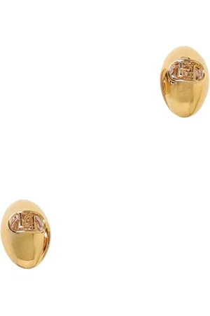 Elisabetta Franchi Accessoires, Dames, Geel, ONE Size, Kristal Stud Oorbellen