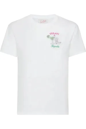 MC2 SAINT BARTH Tops, Dames, Wit, S, Katoen, Katoenen T-shirt