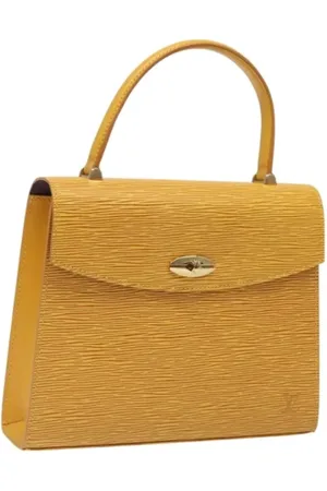 LOUIS VUITTON Pre-owned, Dames, Geel, ONE Size, Leer, Tweedehands leren handtassen