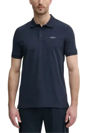 Aeronautica Militare Tops, Heren, Blauw, M, Stijlvolle Polo Shirt