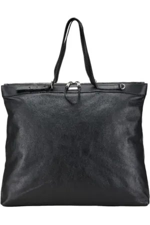 Saint Laurent Pre-owned, Dames, Zwart, ONE Size, Leer, Pre-owned Leather totes