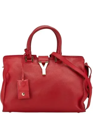 Saint Laurent Pre-owned, Dames, Rood, ONE Size, Leer, Tweedehands leren schoudertassen