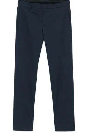 PT Torino Broeken, Heren, Blauw, 2Xl, Katoen, Blauwe Broek met Verborgen Sluiting