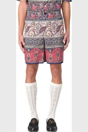 VALENTINO Korte broeken, Heren, Veelkleurig, M, Gestreepte Shorts in Meerdere Kleuren