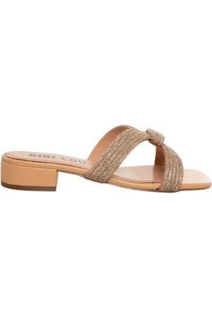 Bibi Lou Schoenen, Dames, , 41 EU, Leer, Versierde Nude Leren Sandalen