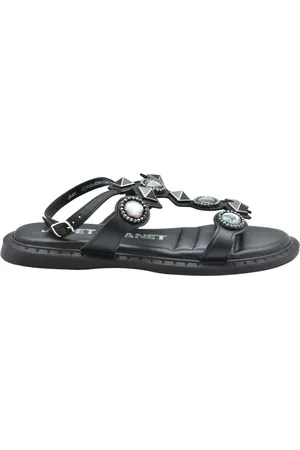 Janet&Janet Schoenen, Dames, Zwart, 40 EU, Zwarte platte schoenen voor vrouwen