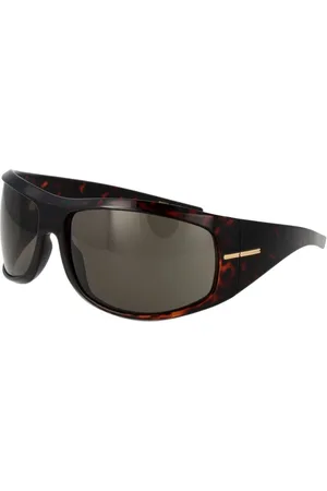 HUGO BOSS Accessoires, Dames, Zwart, ONE Size, Bruin Rechthoekige Dames Zonnebril Eco