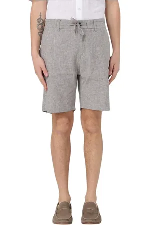 HUGO BOSS Korte broeken, Heren, Bruin, W30, Klassieke Beige Shorts op Maat
