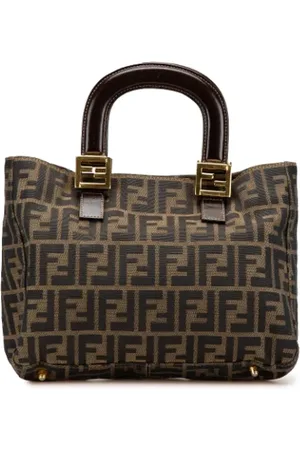 Fendi Pre-owned, Dames, Bruin, ONE Size, Pre-owned Canvas totes