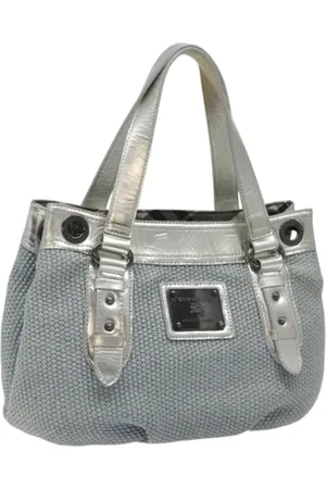 Burberry Pre-owned, Dames, Blauw, ONE Size, Leer, Pre-owned Fabric handbags