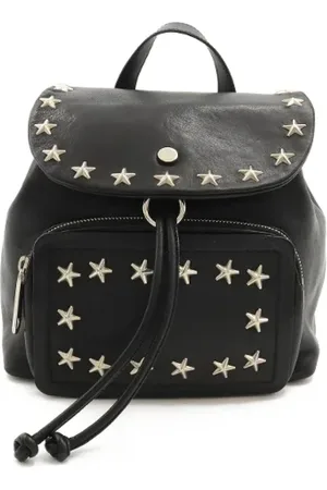Jimmy Choo Pre-owned, Dames, Zwart, ONE Size, Leer, Pre-owned Leather backpacks