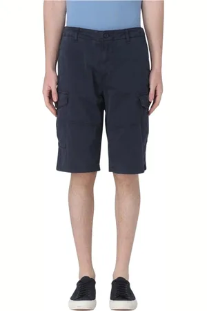 Blauer Korte broeken, Heren, Blauw, W38, Veelzijdige Cargo Shorts met Meerdere Zakken