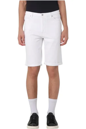 HUGO BOSS Korte broeken, Heren, Wit, W33, Denim, Witte Heren Denim Shorts