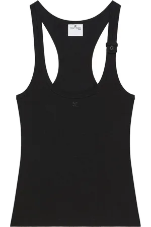 Courrèges Tops, Dames, Zwart, M, Zwarte Top