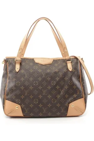 LOUIS VUITTON Pre-owned, Dames, Bruin, ONE Size, Leer, Tweedehands Canvas Louis Vuitton tassen