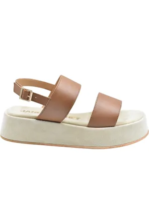 Janet&Janet Schoenen, Dames, Bruin, 40 EU, Bruin Leren Platte Schoenen