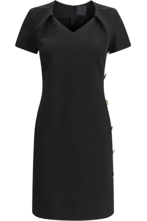 Givenchy Kleedjes, Dames, Zwart, L, Elegante Zwarte Jurk met Gouden Detail