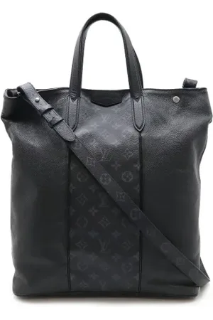 LOUIS VUITTON Pre-owned, Heren, Zwart, ONE Size, Leer, Pre-owned Canvas totes