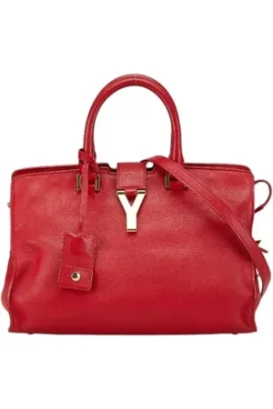 Saint Laurent Pre-owned, Dames, Rood, ONE Size, Leer, Tweedehands leren handtassen