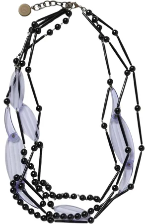 Giorgio Armani Accessoires, Dames, Blauw, ONE Size, Blauwe Hars Kralen Ketting