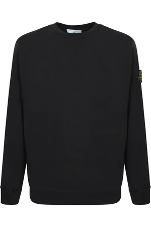 Stone Island Truien, Heren, Zwart, L, Katoen, Klassieke Crewneck Sweatshirt