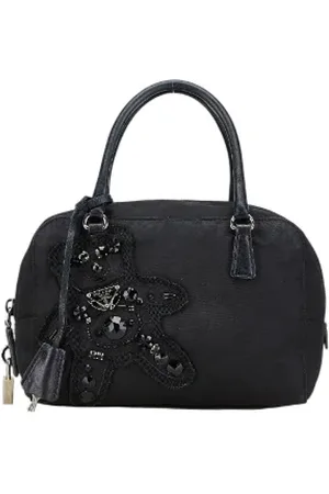 Prada Pre-owned, Dames, Zwart, ONE Size, Leer, Tweedehands leren handtassen