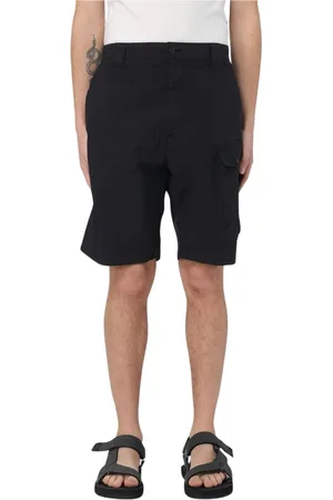C.P. Company Korte broeken, Heren, Zwart, S, Blauwe Cargo Zak Stijlvolle Shorts
