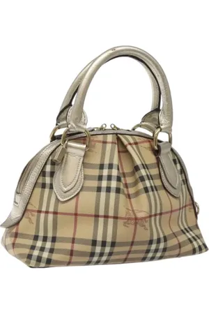 Burberry Pre-owned, Dames, , ONE Size, Leer, Tweedehands leren handtassen