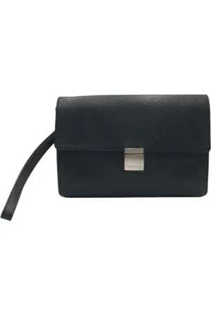 LOUIS VUITTON Pre-owned, Heren, Zwart, ONE Size, Leer, Pre-owned Leather clutches
