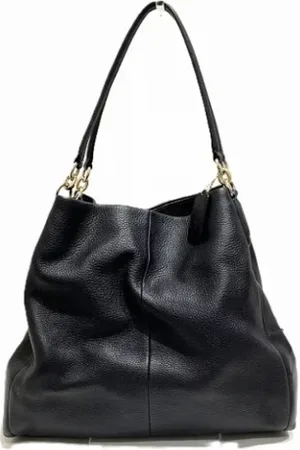 Coach Pre-owned, Dames, Zwart, ONE Size, Pre-owned Canvas shoulder-bags